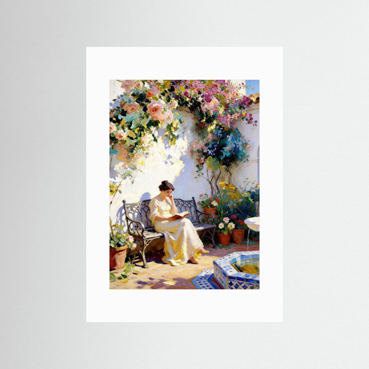A Spanish Summer fine art print – vintage-inspired wall art by Maison Vintage displayed in an interior
