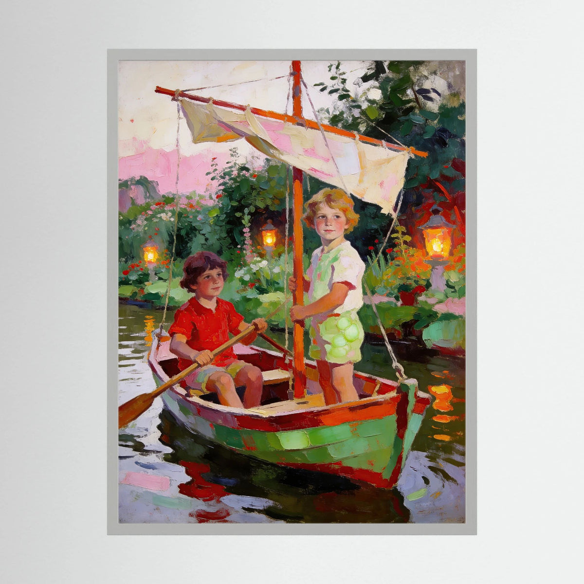 Little Adventurers fine art print – vintage-inspired wall art by Maison Vintage displayed in an interior