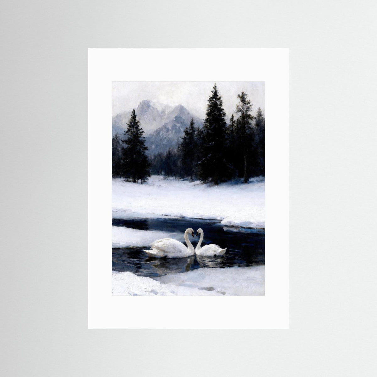 A Quiet Winter Morning fine art print – vintage-inspired wall art by Maison Vintage displayed in an interior