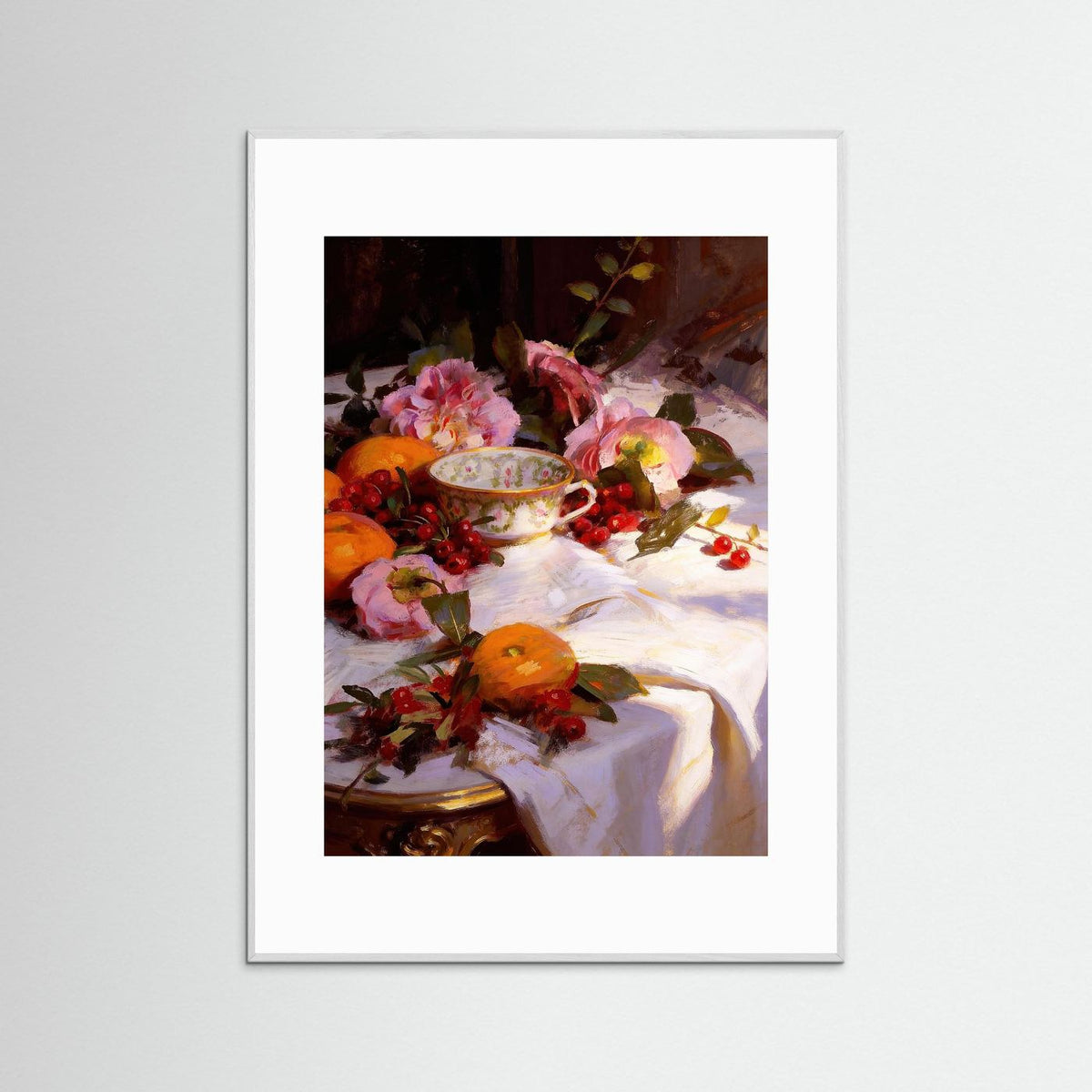 Winter Tea fine art print – vintage-inspired wall art by Maison Vintage displayed in an interior