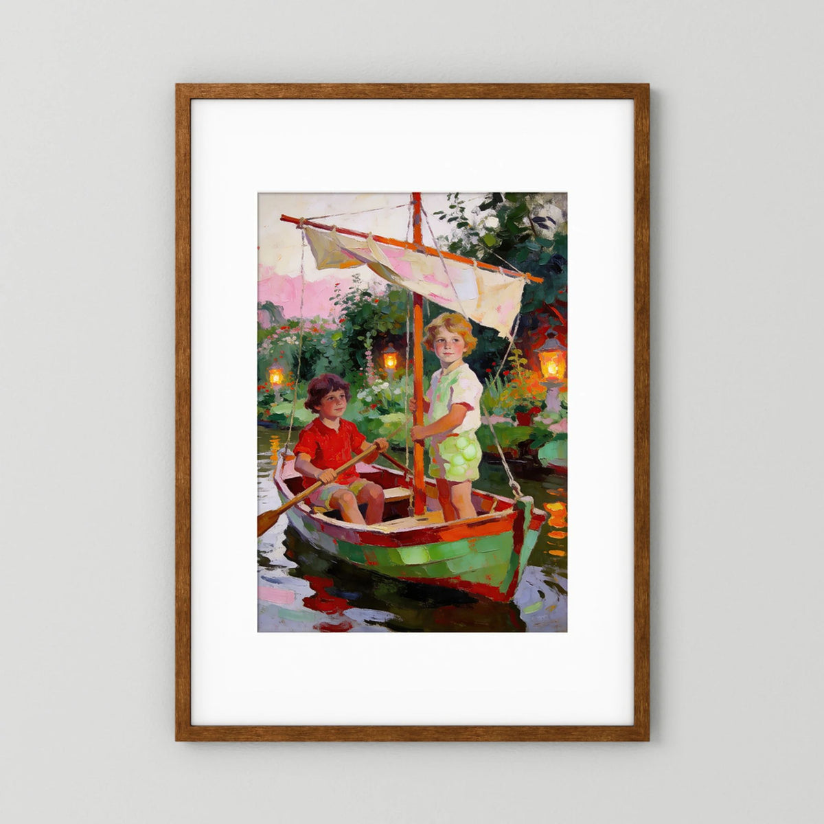 Little Adventurers fine art print – vintage-inspired wall art by Maison Vintage displayed in an interior