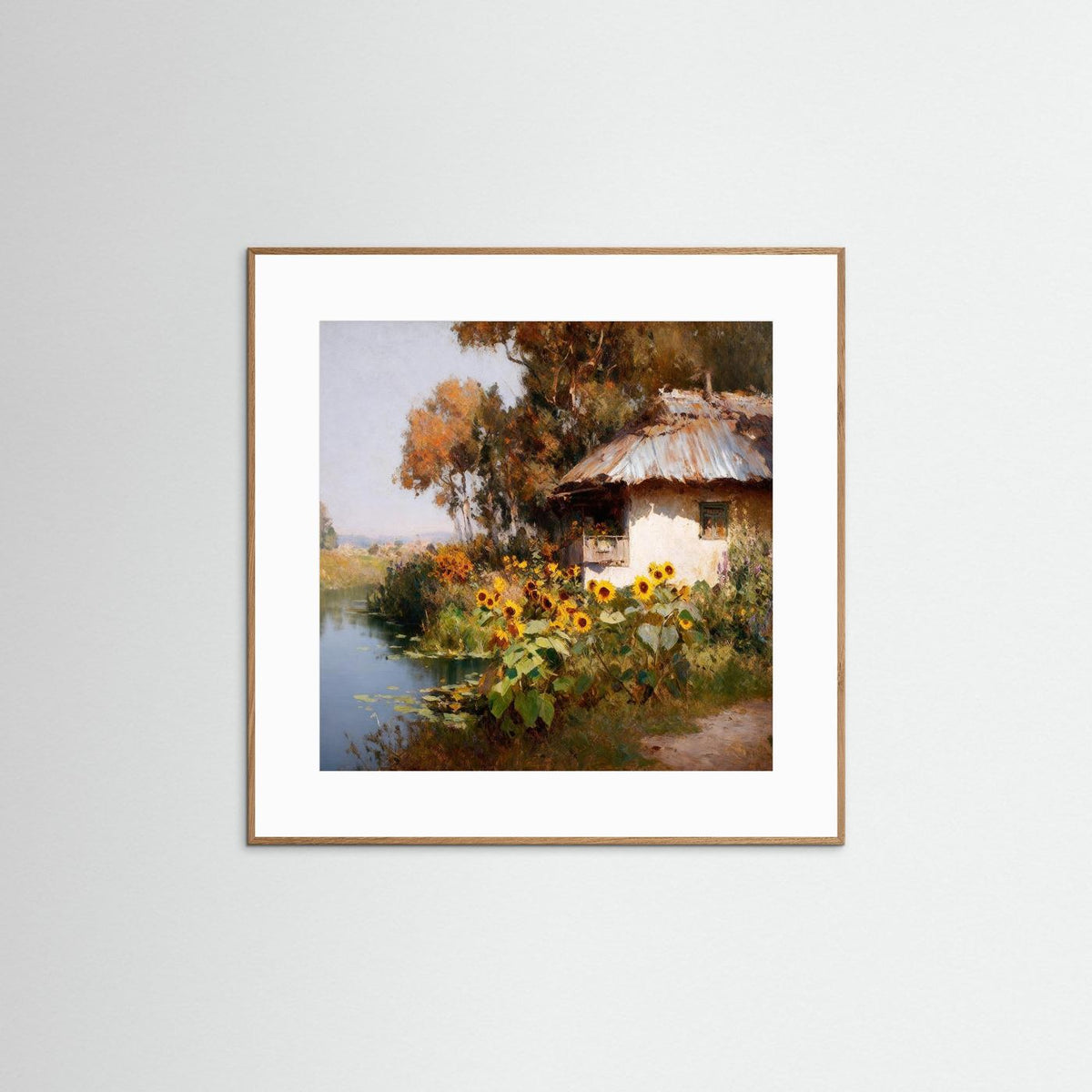 Late Summer By The Pond fine art print – vintage-inspired wall art by Maison Vintage displayed in an interior