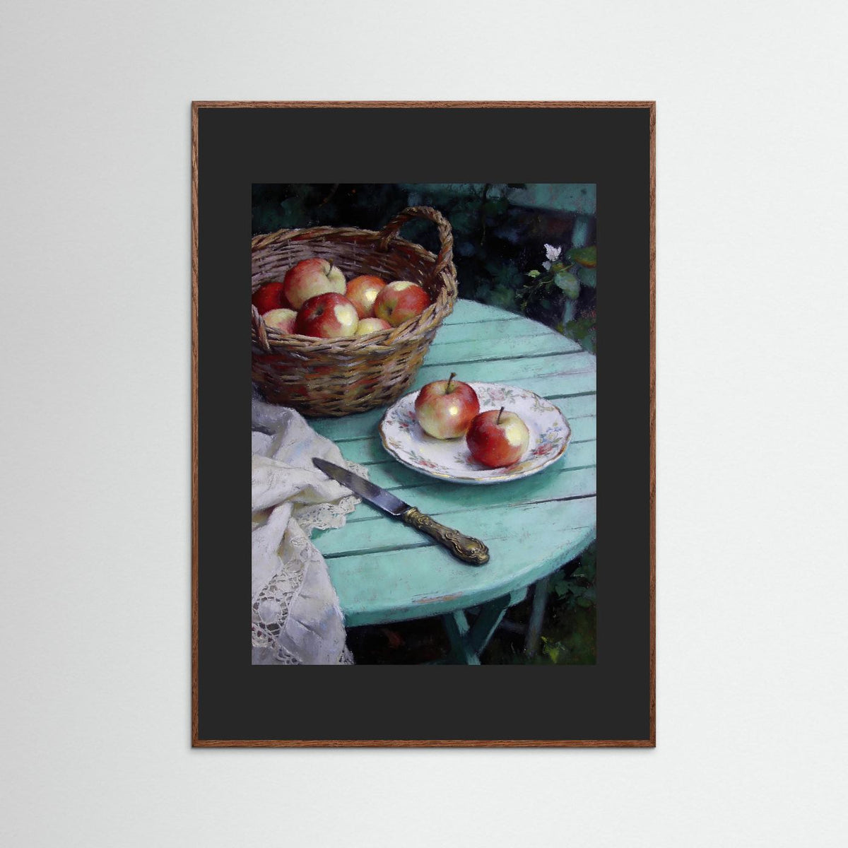 The Orchard Table fine art print – vintage-inspired wall art by Maison Vintage displayed in an interior