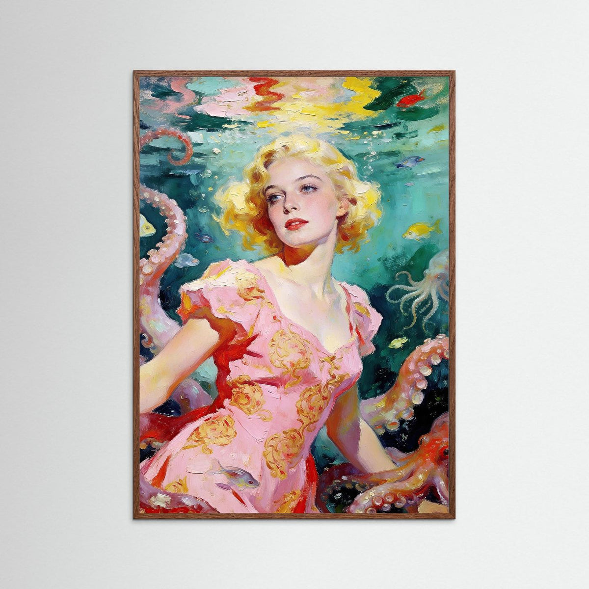The Pearl of Atlantis fine art print – vintage-inspired wall art by Maison Vintage displayed in an interior