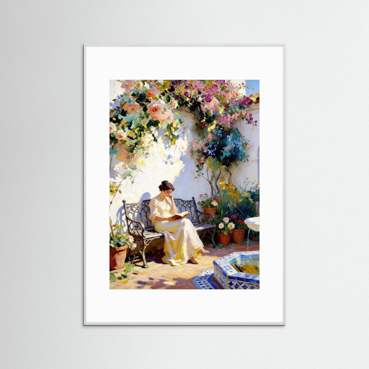 A Spanish Summer fine art print – vintage-inspired wall art by Maison Vintage displayed in an interior