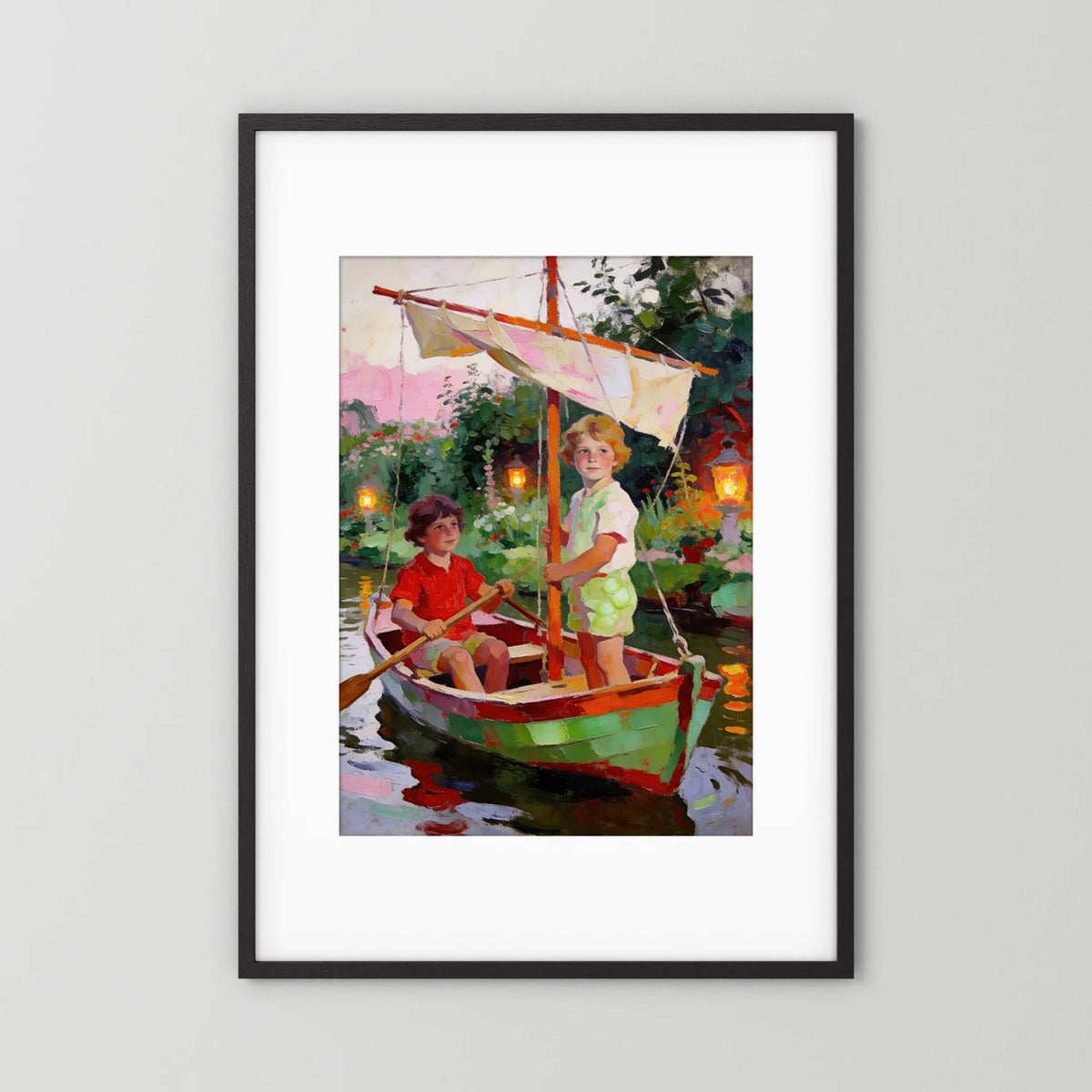 Little Adventurers fine art print – vintage-inspired wall art by Maison Vintage displayed in an interior
