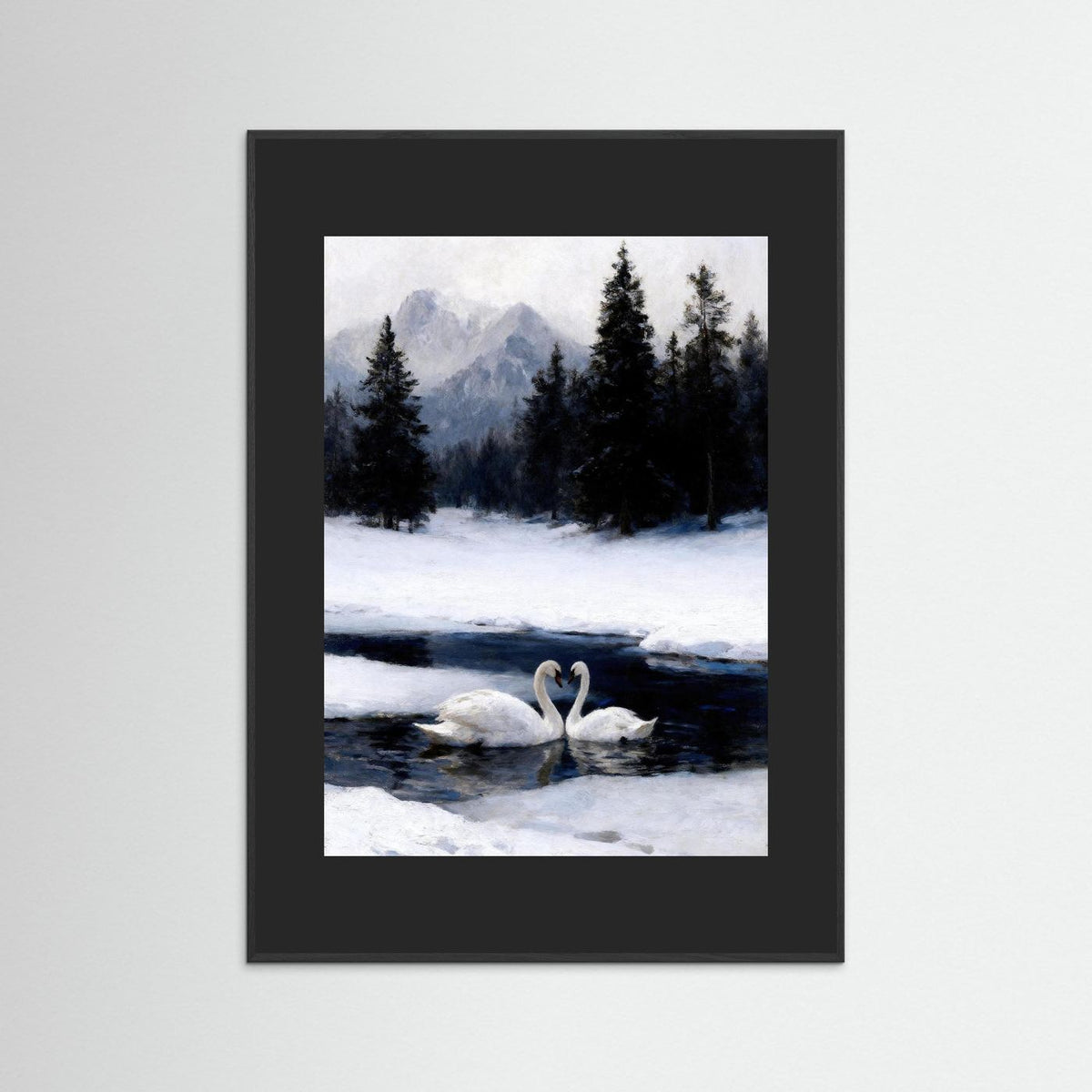 A Quiet Winter Morning fine art print – vintage-inspired wall art by Maison Vintage displayed in an interior