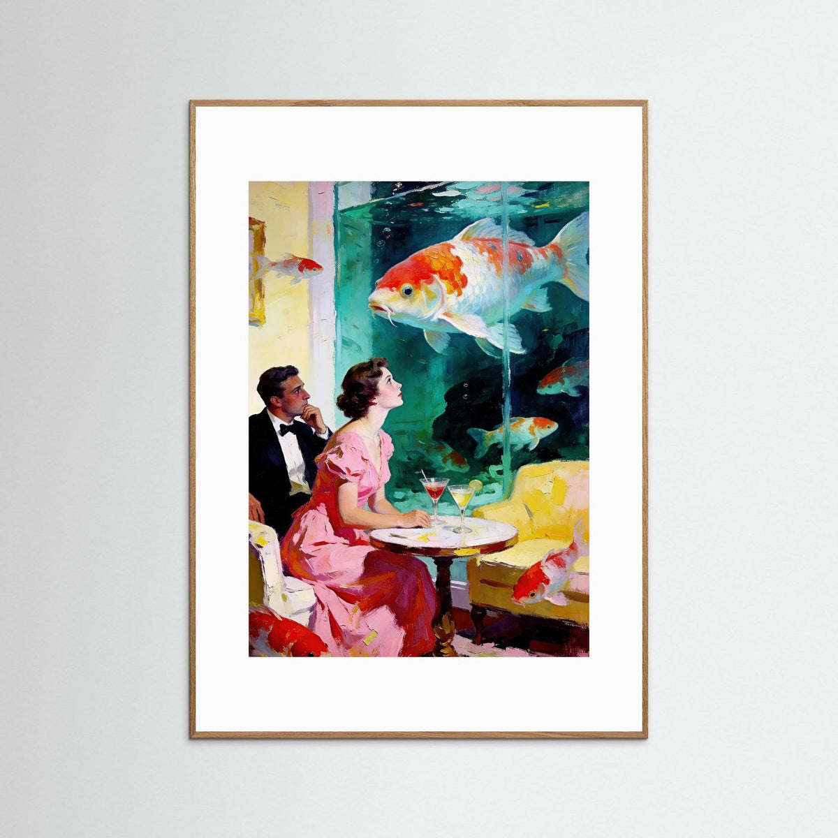 The Koi Lounge fine art print – vintage-inspired wall art by Maison Vintage displayed in an interior