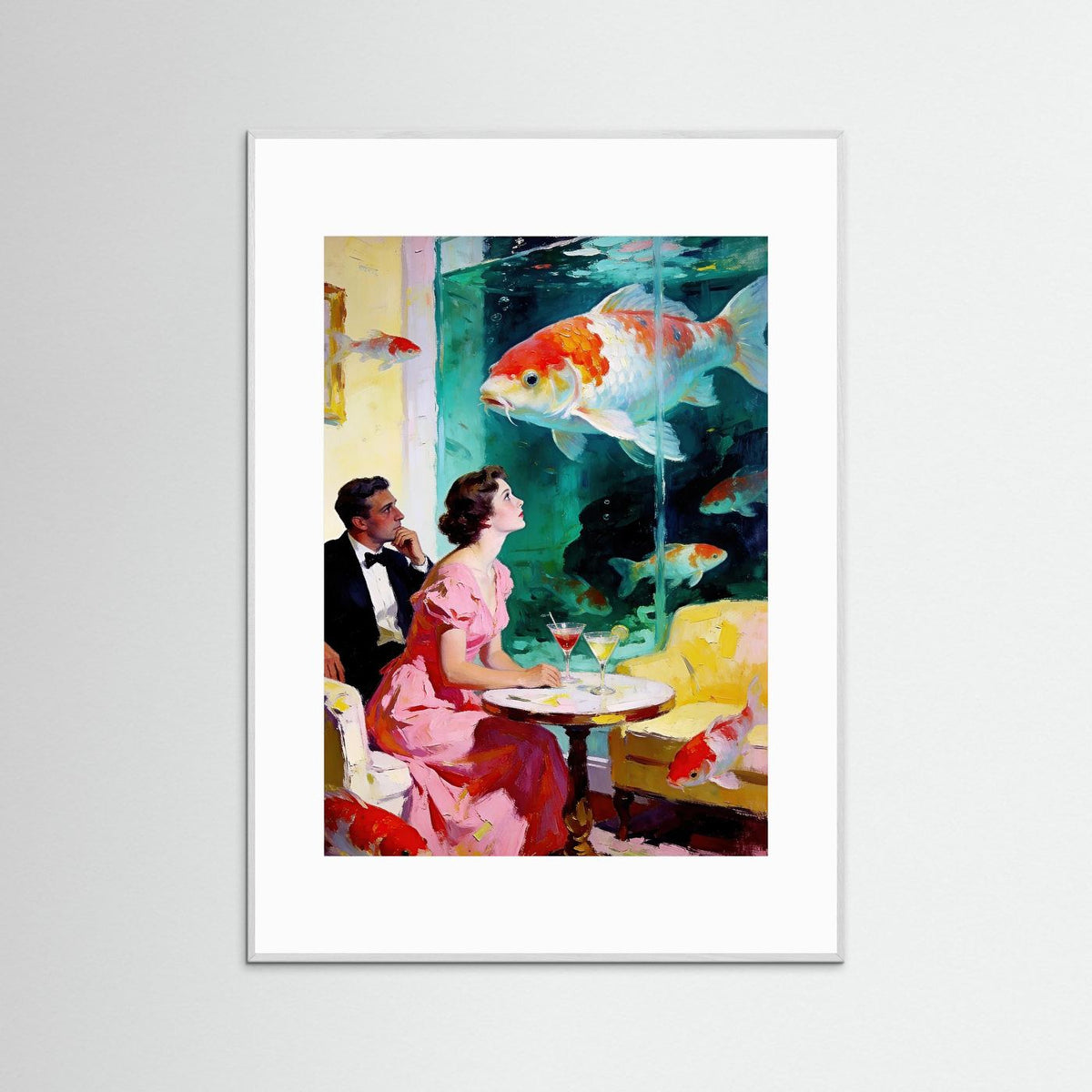 The Koi Lounge fine art print – vintage-inspired wall art by Maison Vintage displayed in an interior