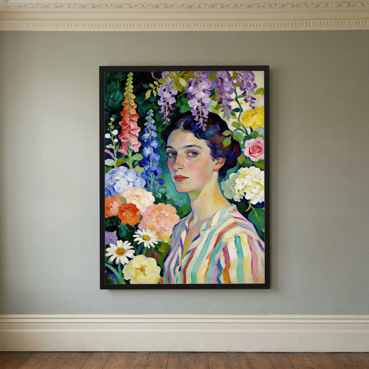 Spring Portrait fine art print – vintage-inspired wall art by Maison Vintage displayed in an interior