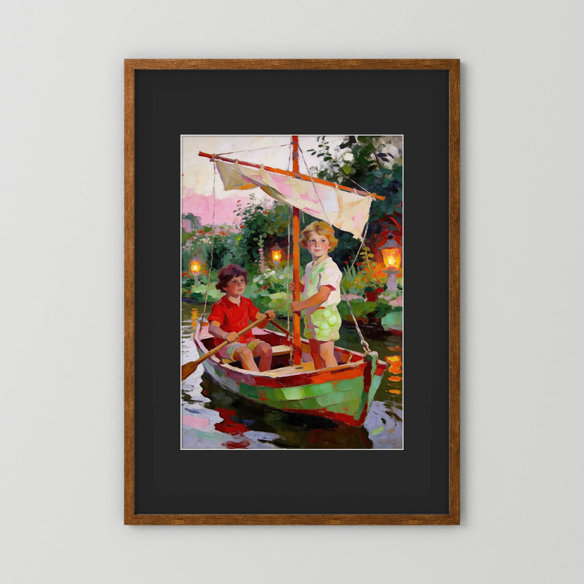Little Adventurers fine art print – vintage-inspired wall art by Maison Vintage displayed in an interior