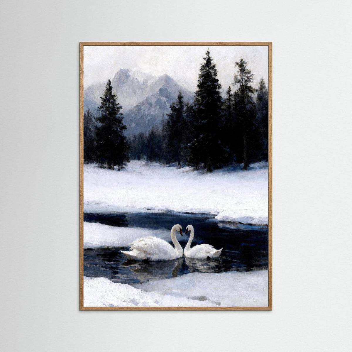A Quiet Winter Morning fine art print – vintage-inspired wall art by Maison Vintage displayed in an interior