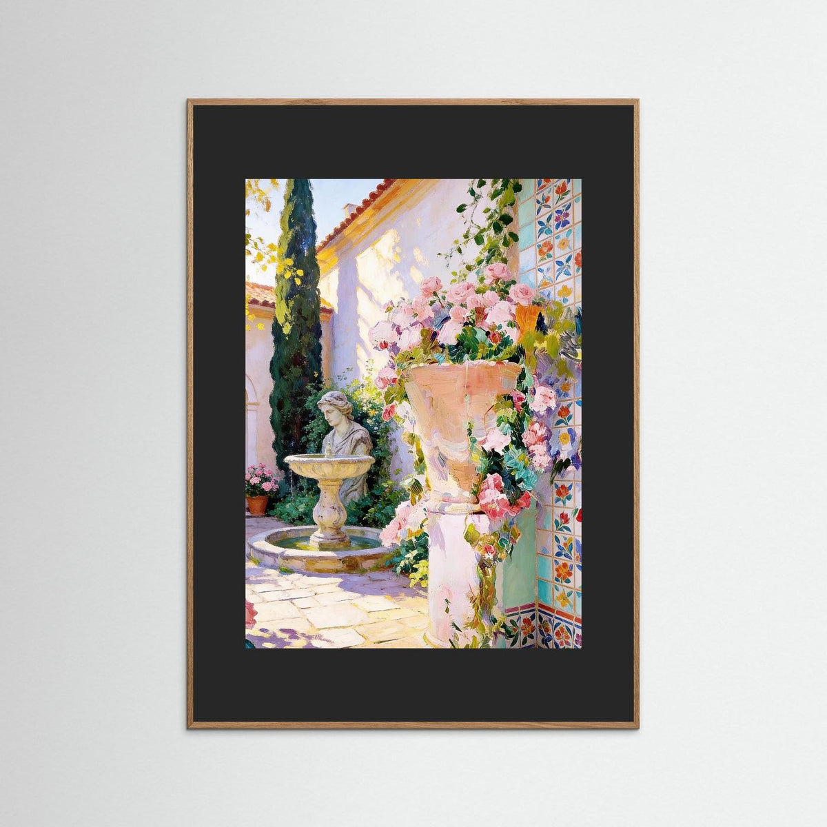 Villa Rosa fine art print – vintage-inspired wall art by Maison Vintage displayed in an interior