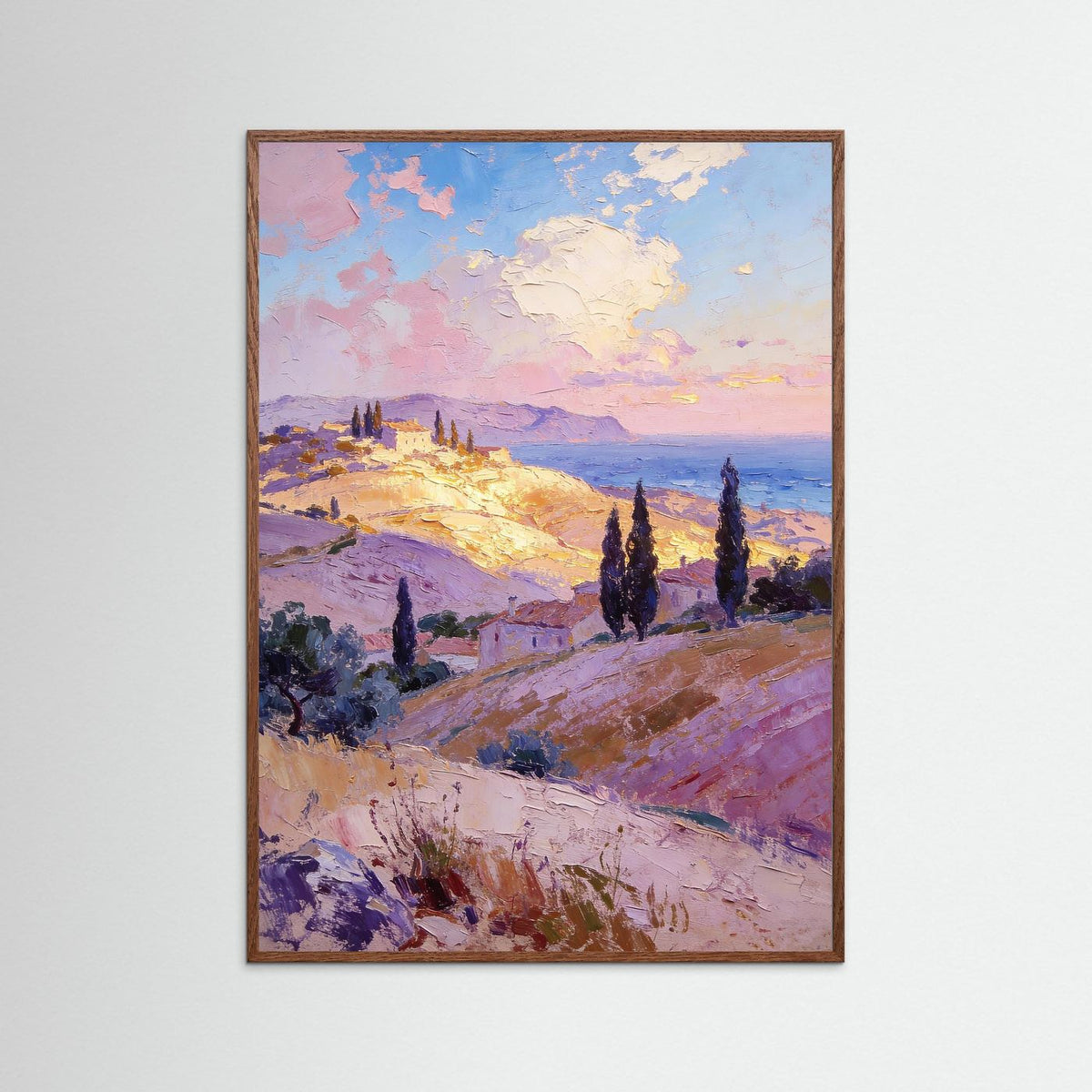 The Lavender Hills fine art print – vintage-inspired wall art by Maison Vintage displayed in an interior