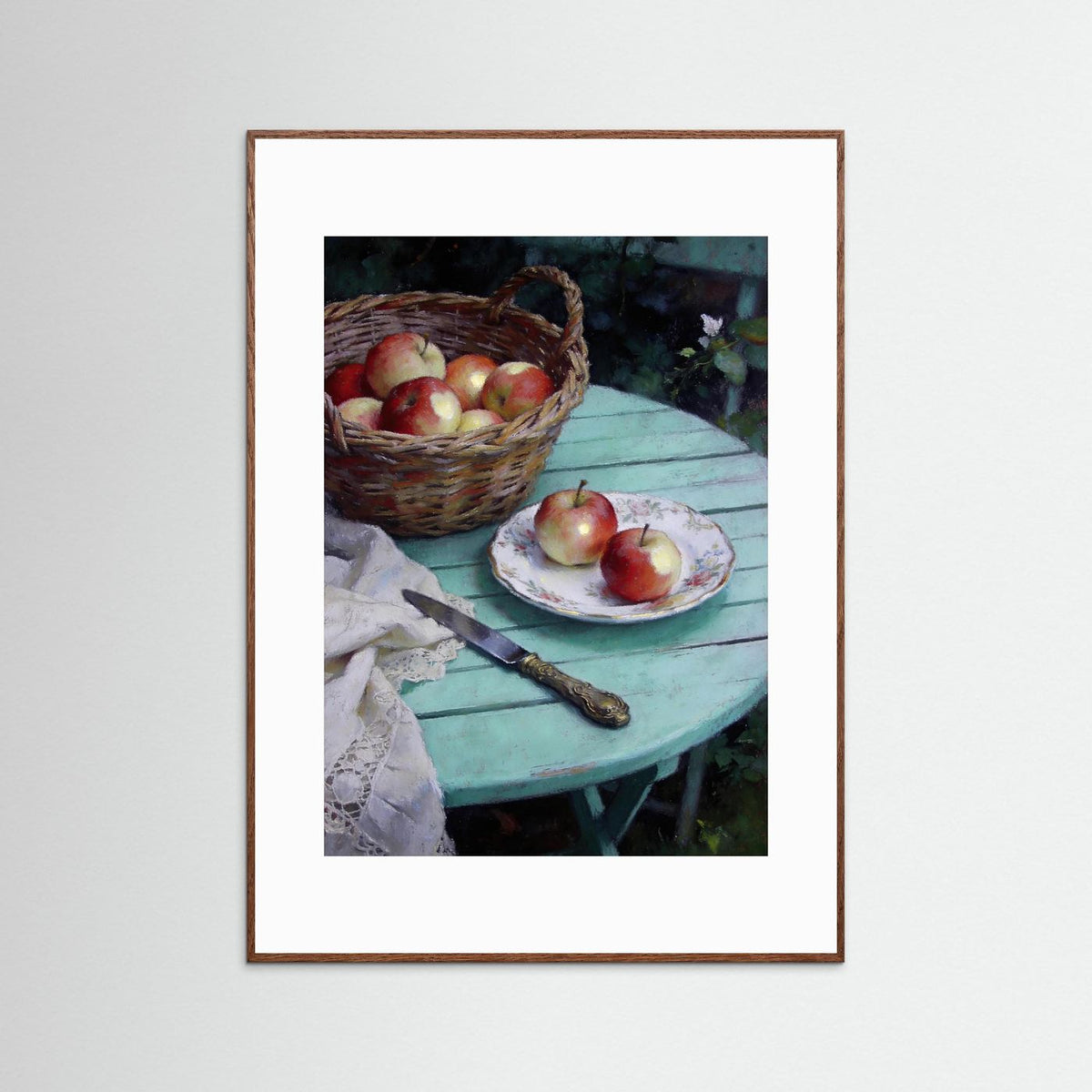 The Orchard Table fine art print – vintage-inspired wall art by Maison Vintage displayed in an interior