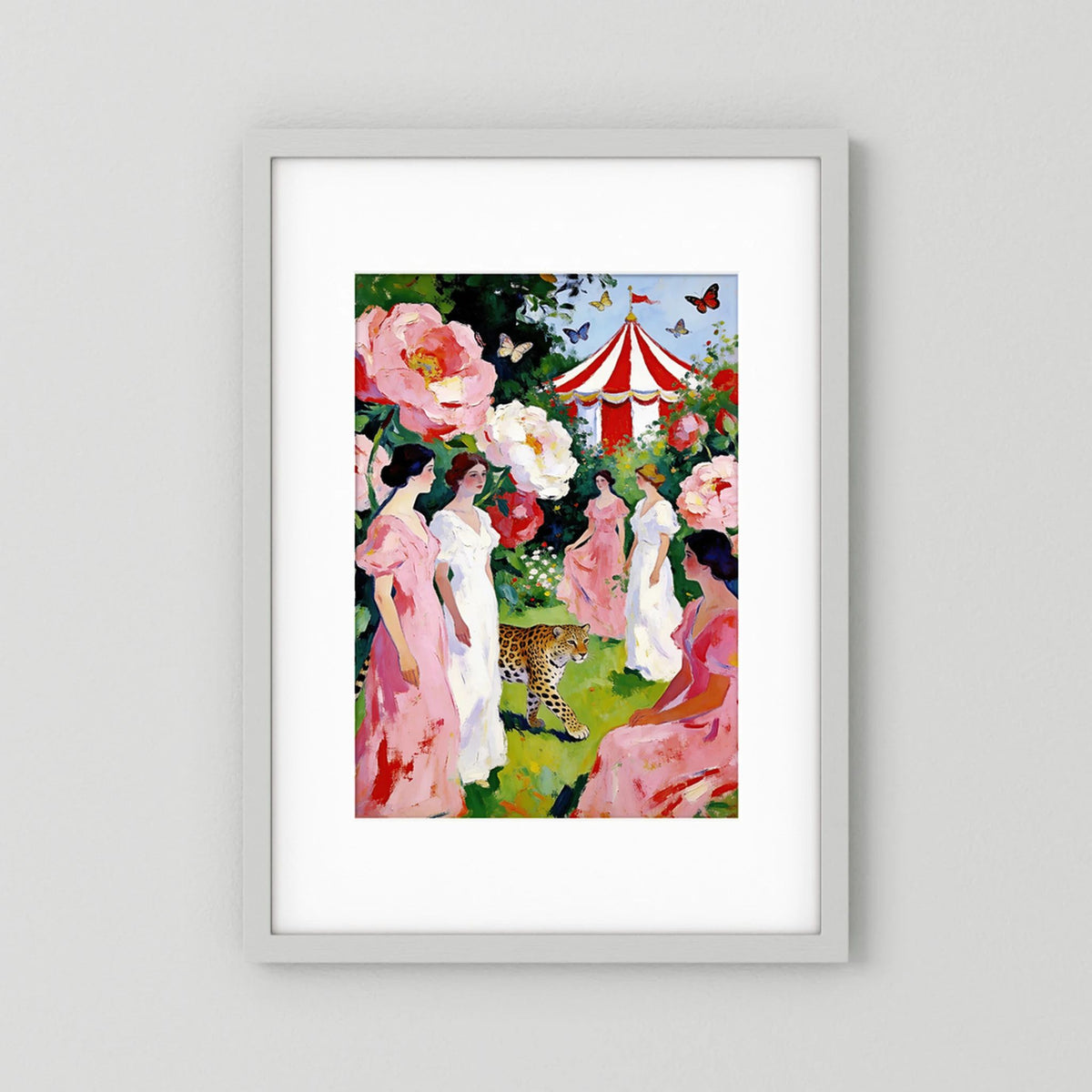 The Enchanted Garden fine art print – vintage-inspired wall art by Maison Vintage displayed in an interior