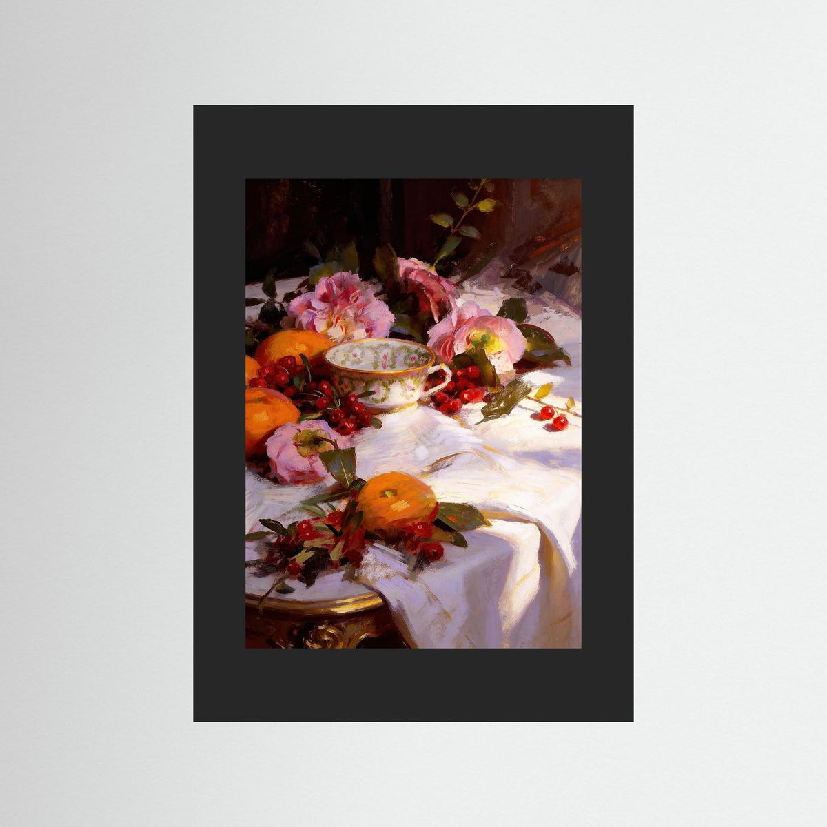 Winter Tea fine art print – vintage-inspired wall art by Maison Vintage displayed in an interior