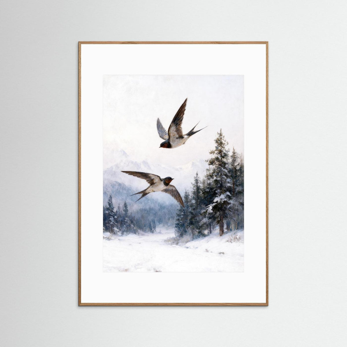 Across The Frozen Valley fine art print – vintage-inspired wall art by Maison Vintage displayed in an interior