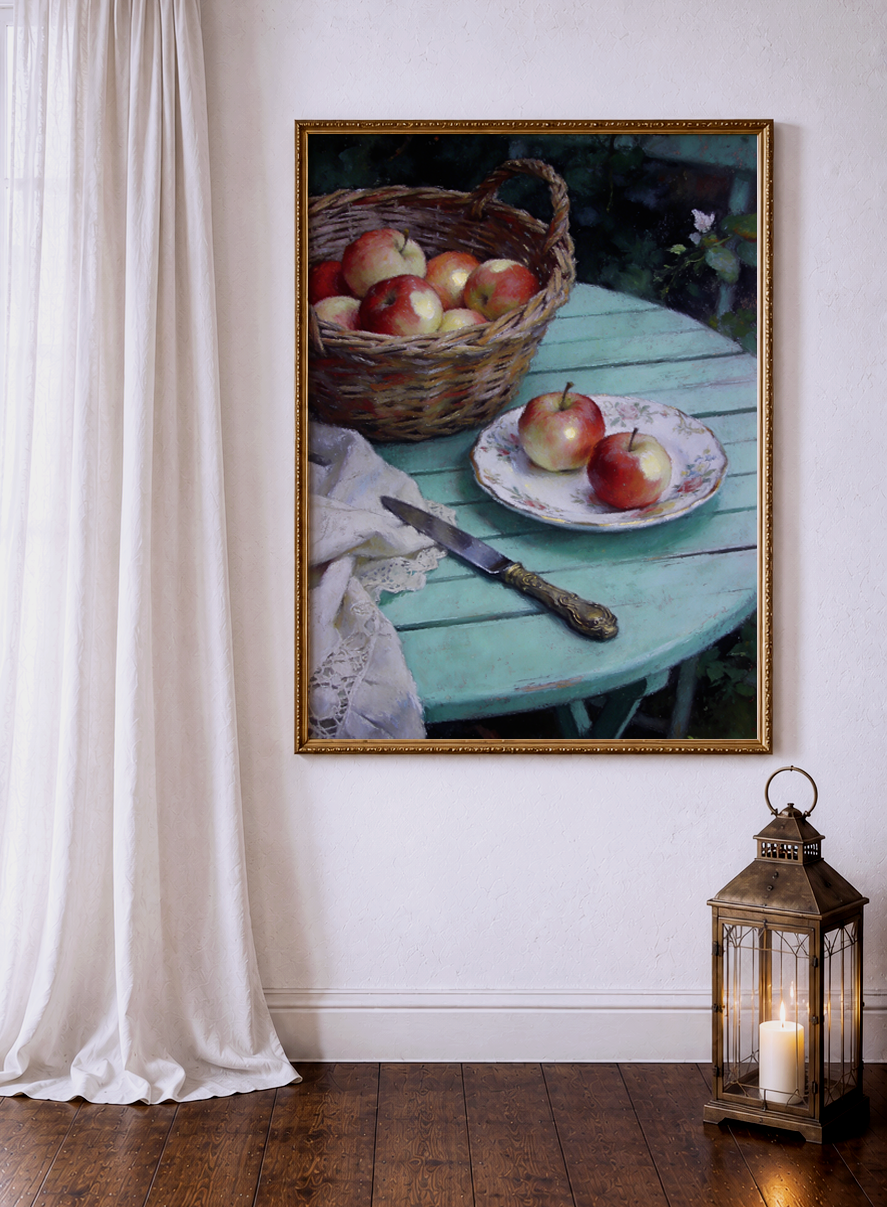 The Orchard Table – vintage-inspired fine art print by Maison Vintage, museum-quality wall art