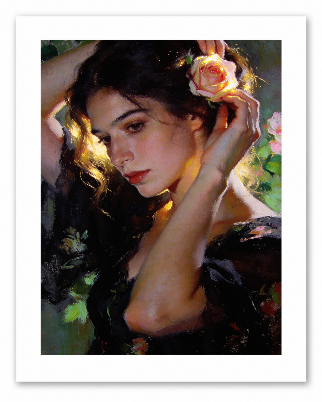The Rose – vintage-inspired fine art print by Maison Vintage, museum-quality wall art