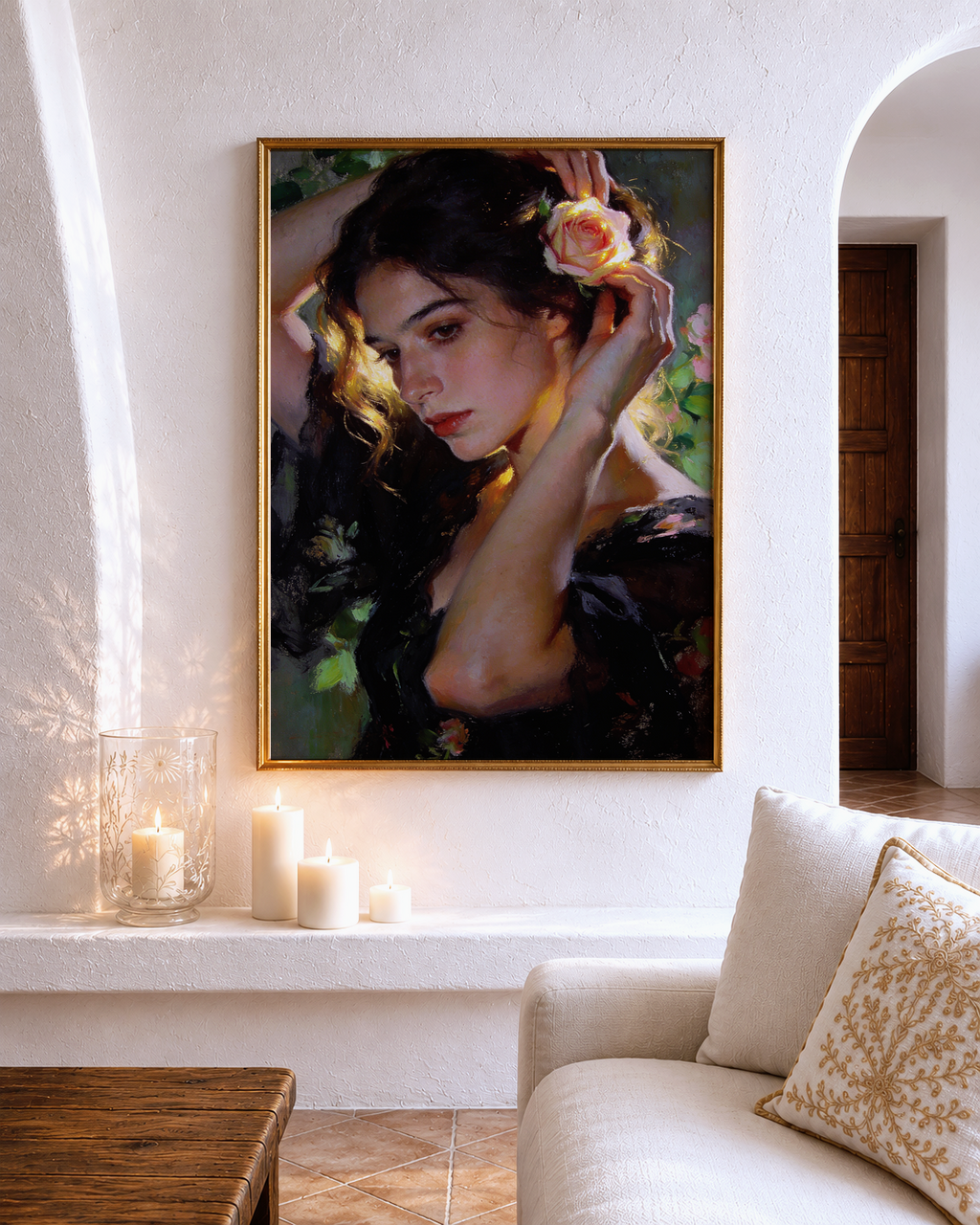 The Rose – vintage-inspired fine art print by Maison Vintage, museum-quality wall art